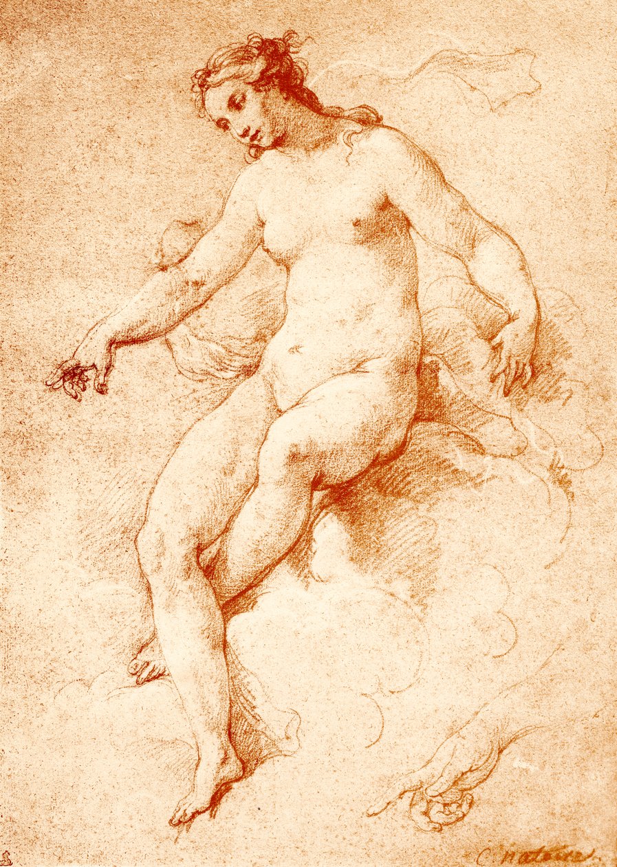 Venus På Skyer av Charles Joseph Natoire