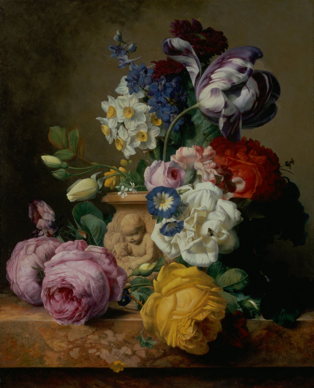Stilleben av blomster av Charles Joseph Node