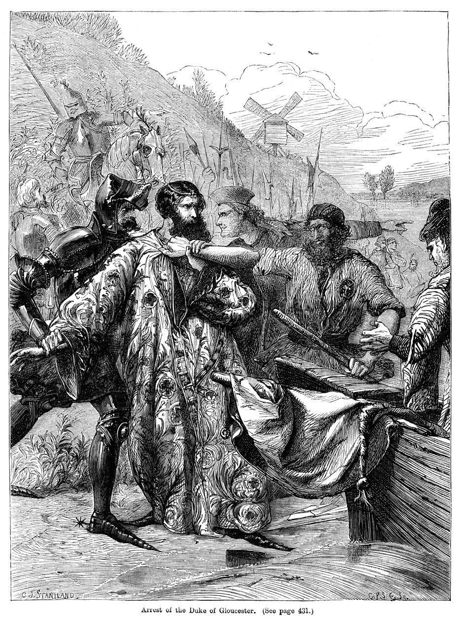 Arrestasjon av hertugen av Gloucester av Charles Joseph Staniland