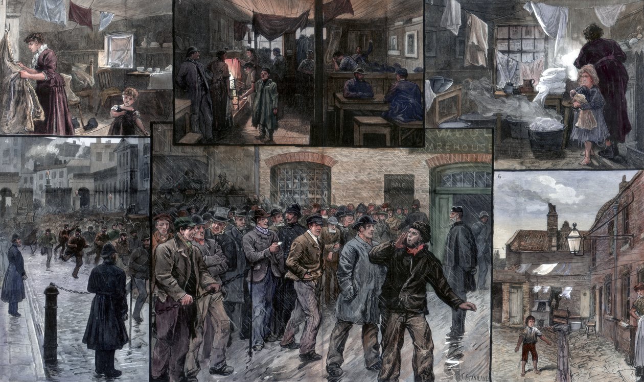 Nød i East End i London, 1886. av Charles Joseph Staniland