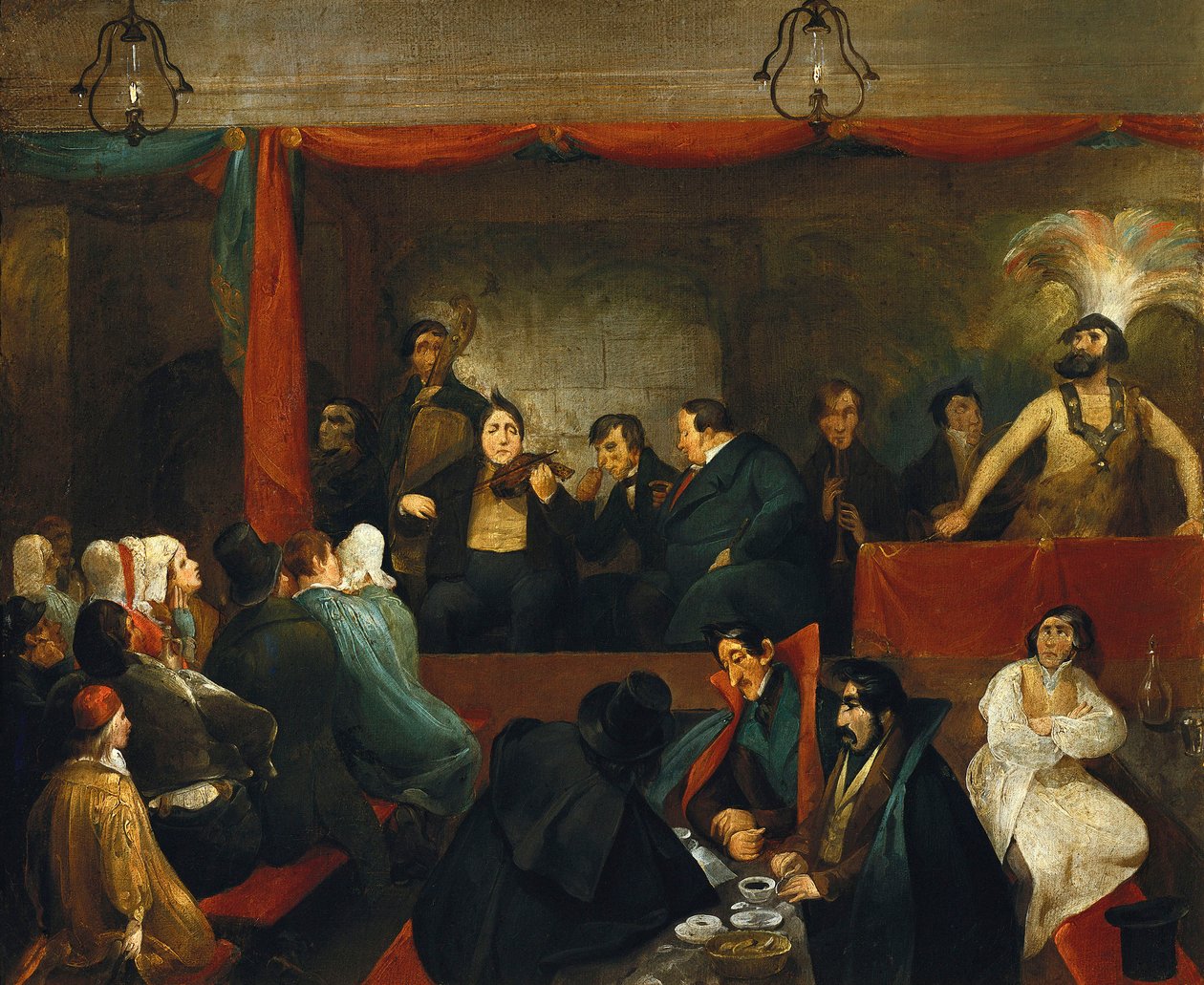 Cafe des Aveugles på det kongelige slott av Charles Joseph Travies de Villiers