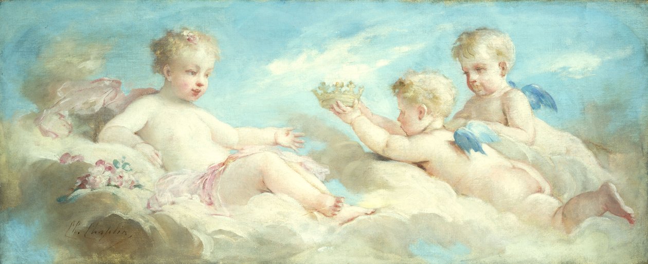 Putti boltrer seg i skyene av Charles Joshua Chaplin