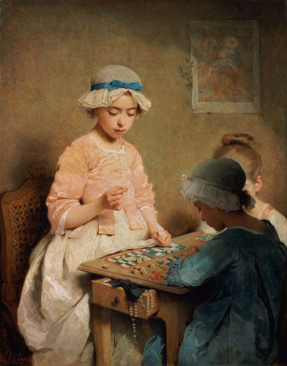 The Game of Lotto, 1865 av Charles Joshua Chaplin