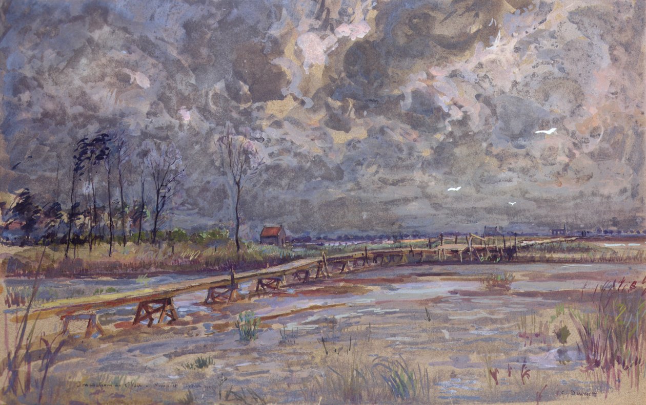 Oversvømmelse av Yser, Nieuwpoort av Charles Jules Duvent