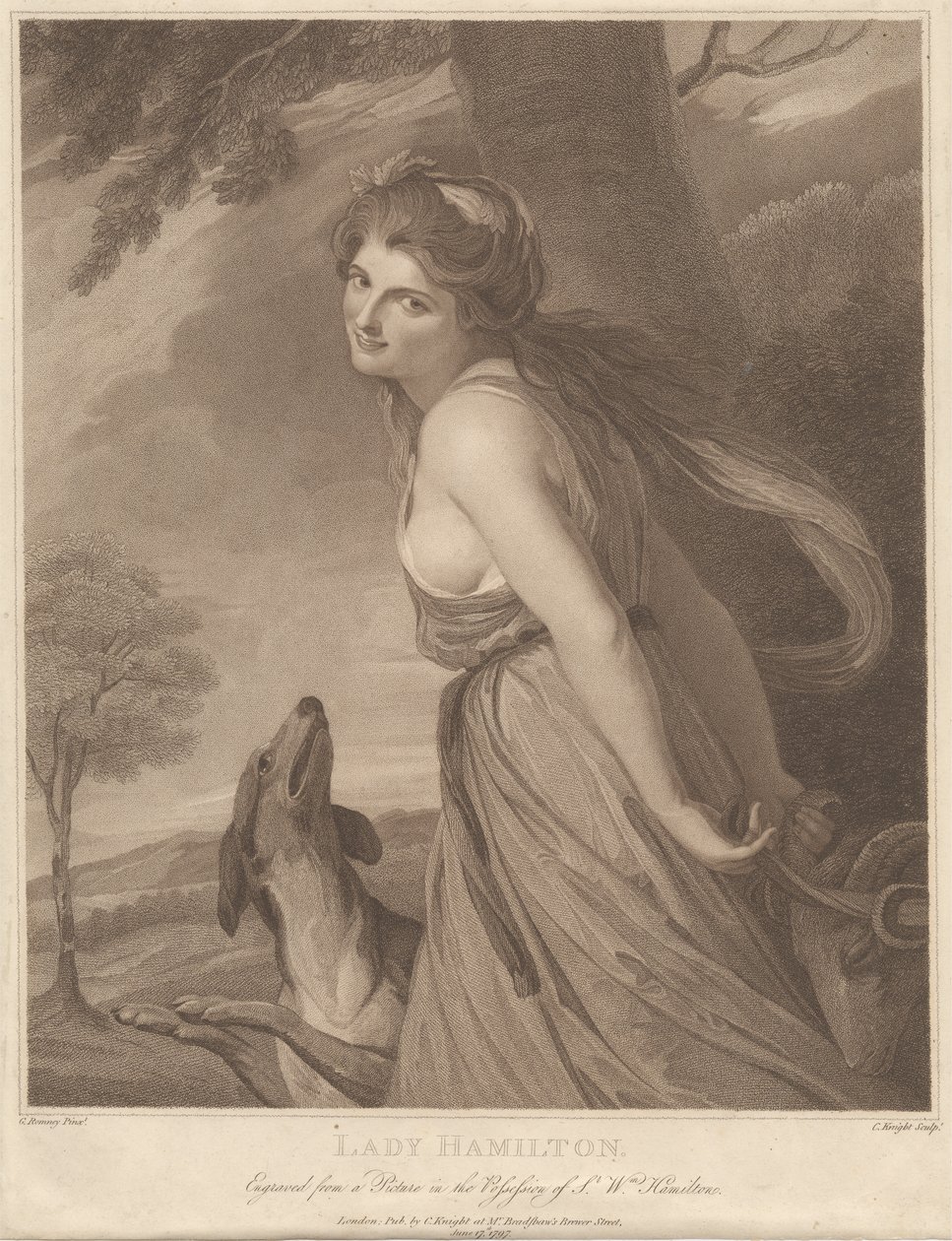 Lady Hamilton som en Bacchante av Charles Knight