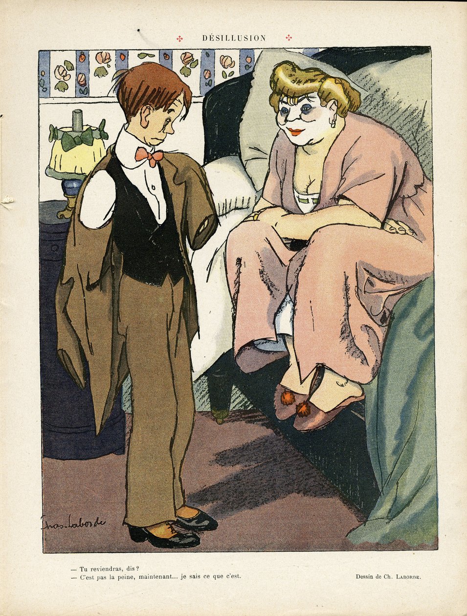 Illustrasjon av Chas-Laborde (1886-1941) i Le Lire, 30.11.12 - Desillusjon - Prostitusjon av Charles Laborde