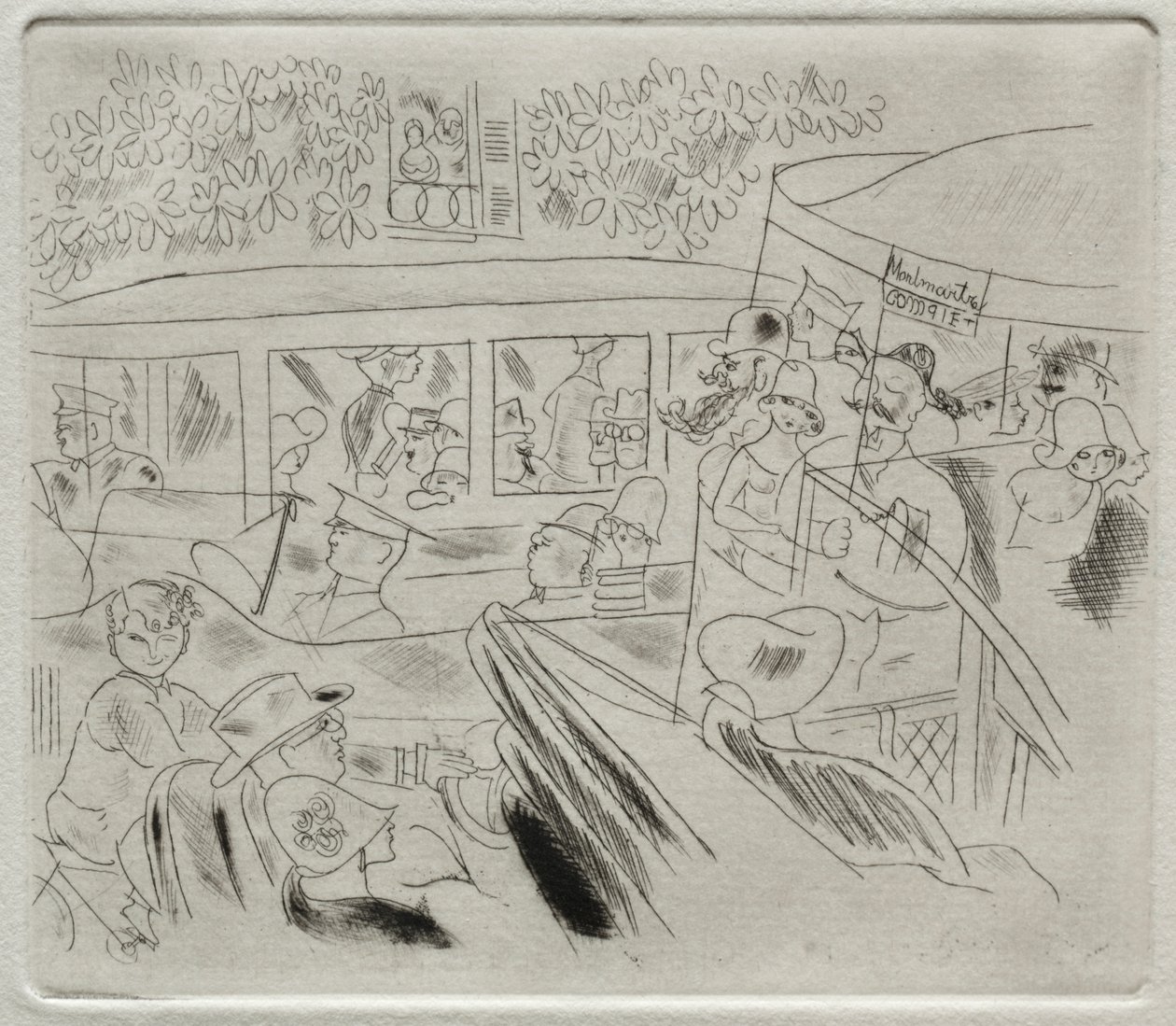 Trafikk, Montmartre av Charles Laborde