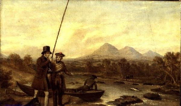 Laksefiske på Eildon Hill av Charles Landseer
