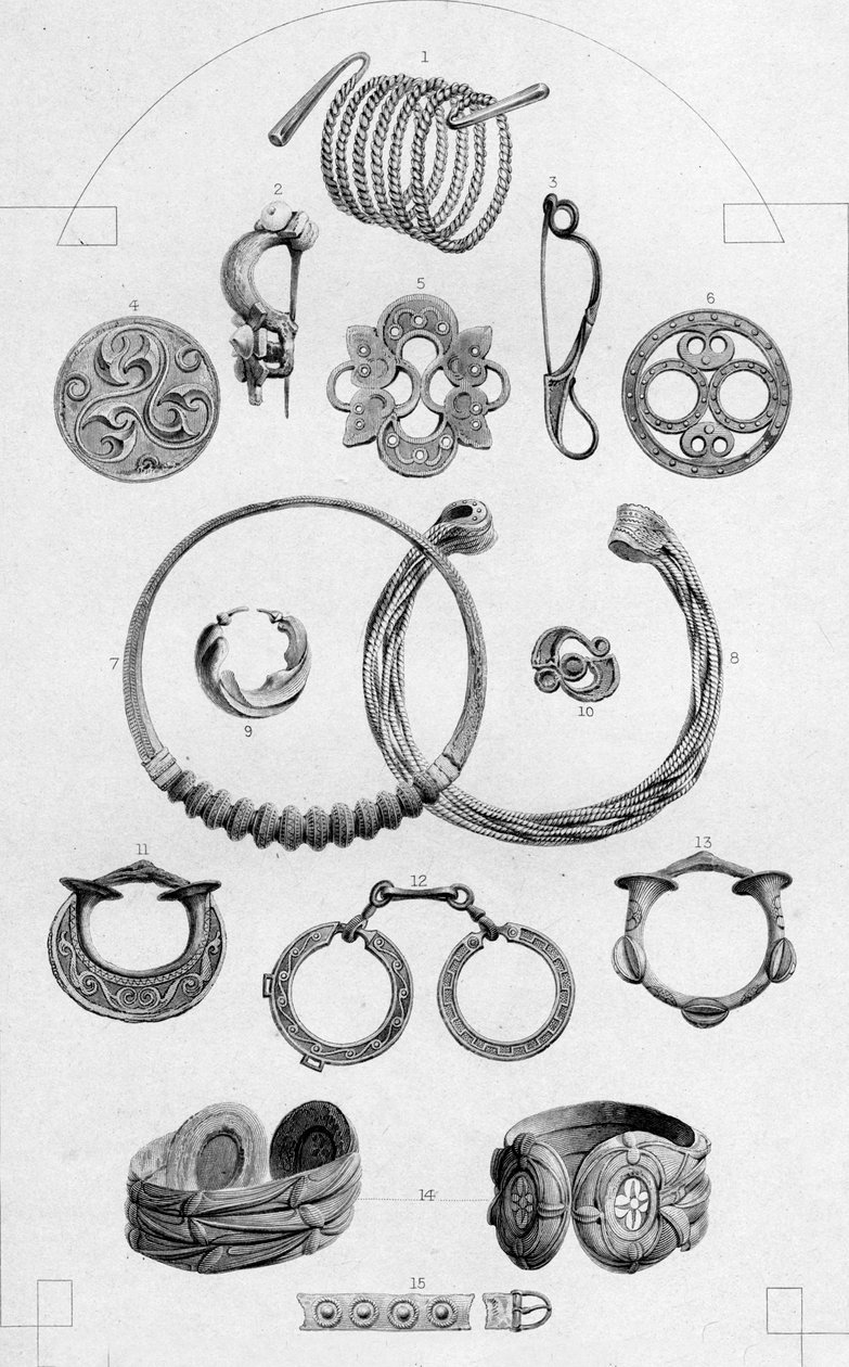 Keltiske relikvier. Personlige ornamenter av gull og bronse, 1886 av Charles Lawrie