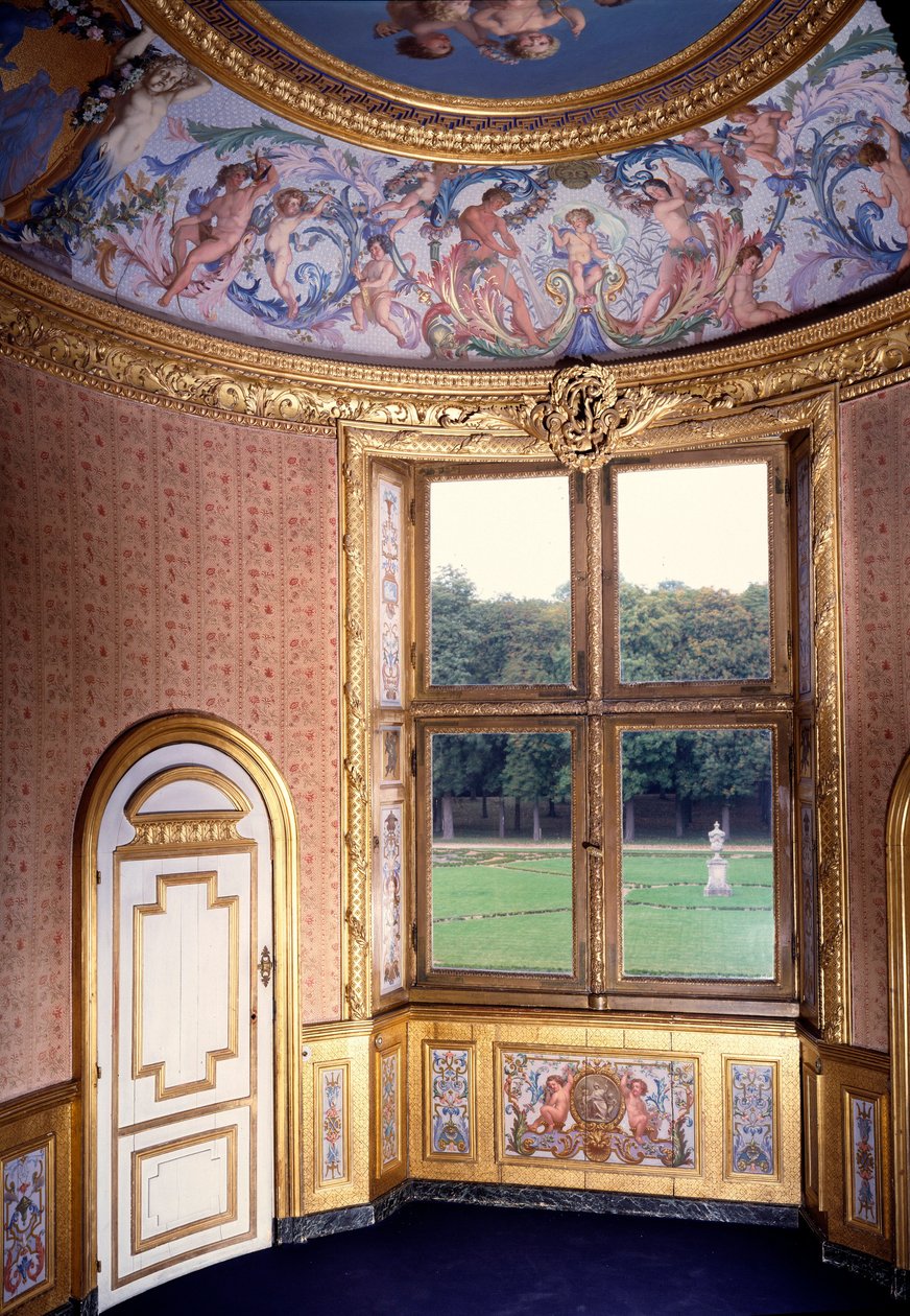 Bad på Chateau de Vaux Le Vicomte (Vaux-Le-Vicomte). Maleri av Charles Lebrun (Le Brun) (1619-1690) av Charles Le Brun