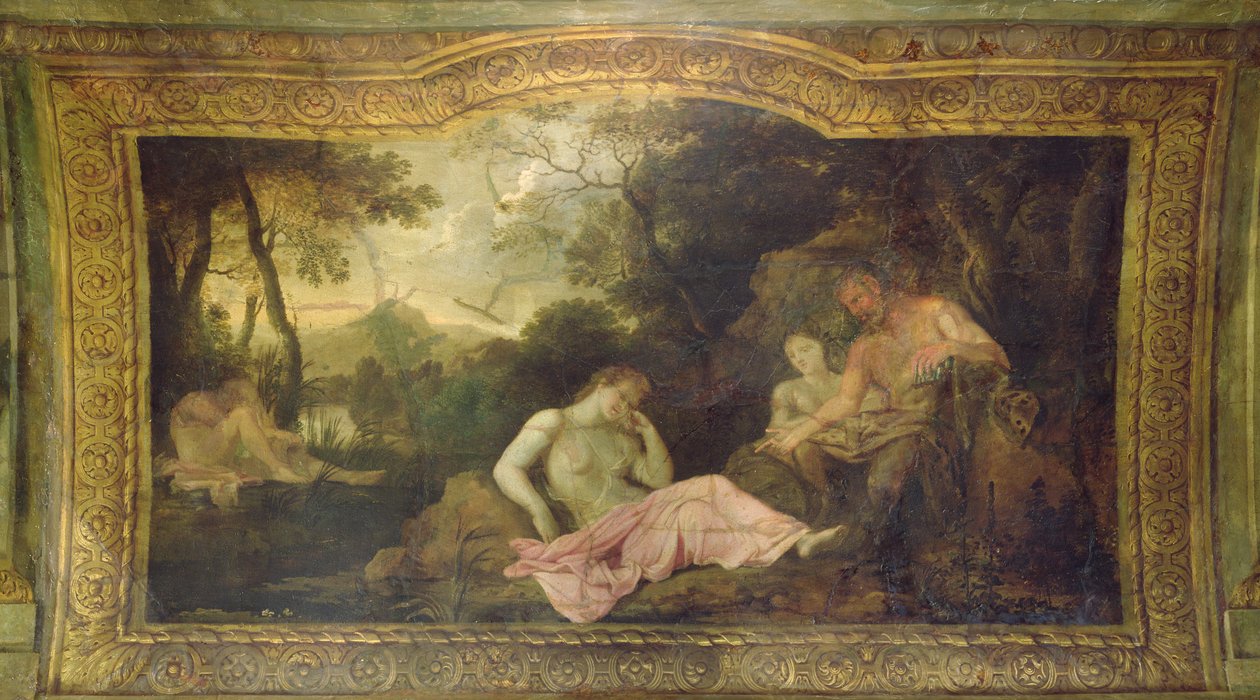 Taket på Hôtel La Rivière (detalj av Psyche sleeping), 1653 av Charles Le Brun