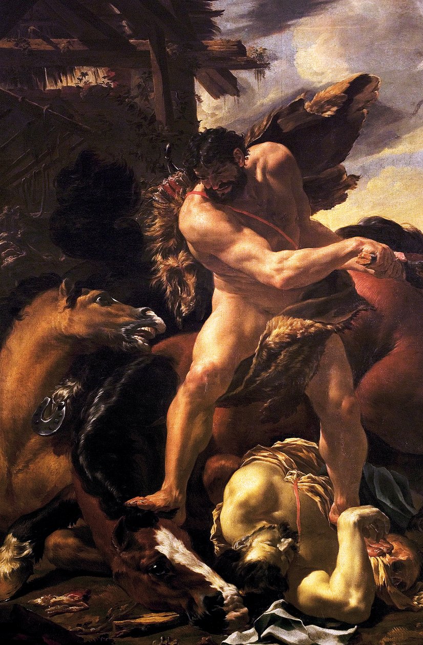 Hercules overvinner Diomedes, 1638-42 av Charles Le Brun