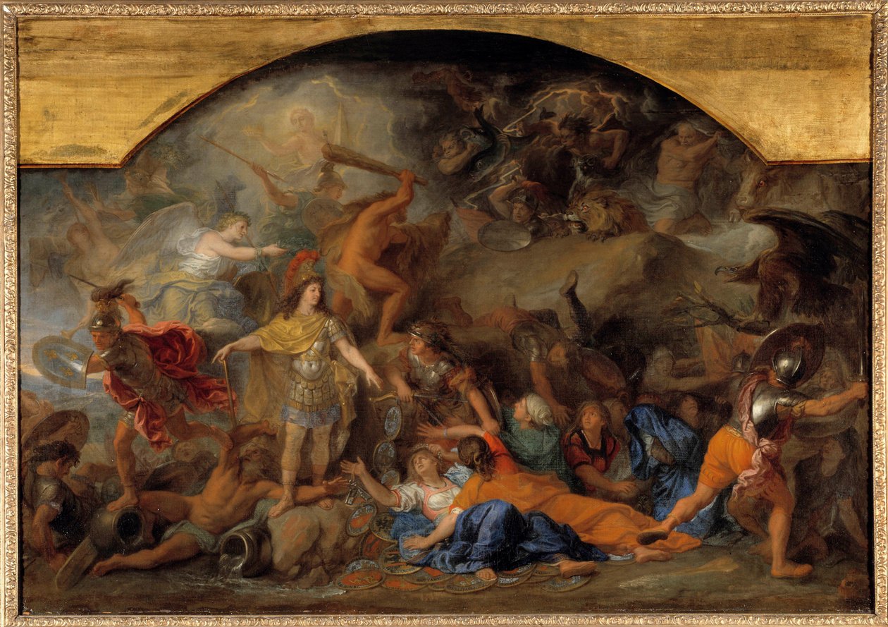 Holland War (1672-1679): "" Franche-Comte erobret for andre gang i 1674"" Maleri av Charles Lebrun (Le Brun) (1619-1690) 1600-tallet Søn. 0,93x1,4 m av Charles Le Brun