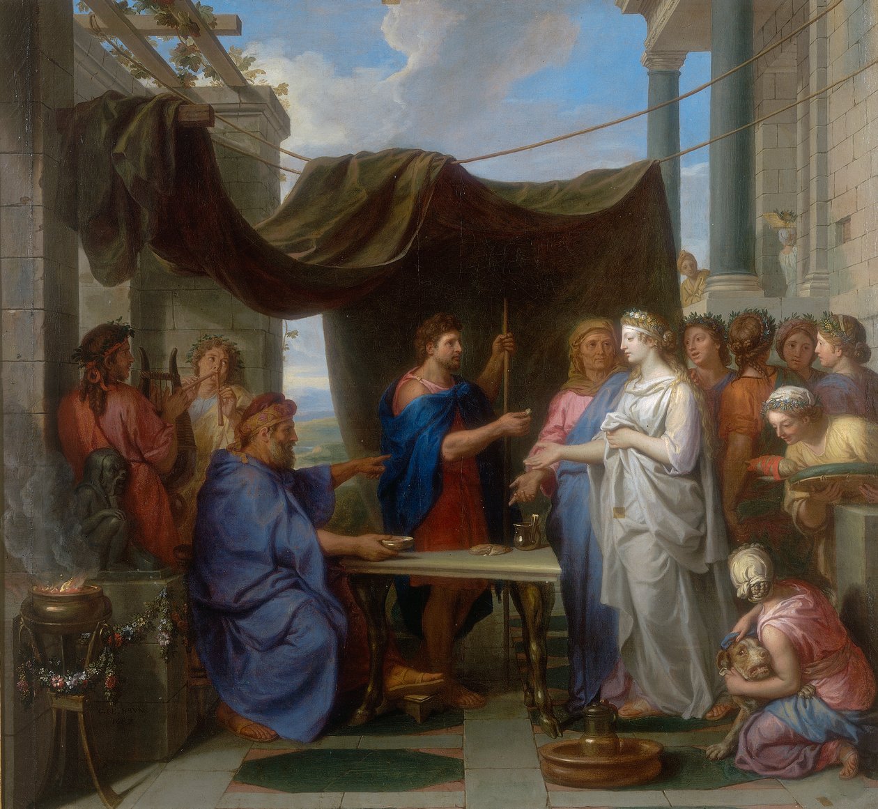 Ekteskap mellom Moses og Sephora, verk av Charles Le Brun, konservert på Galleria Estense i Modena av Charles Le Brun