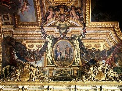 Meeting of the Two Seas, takmaleri fra Galerie des Glaces av Charles Le Brun