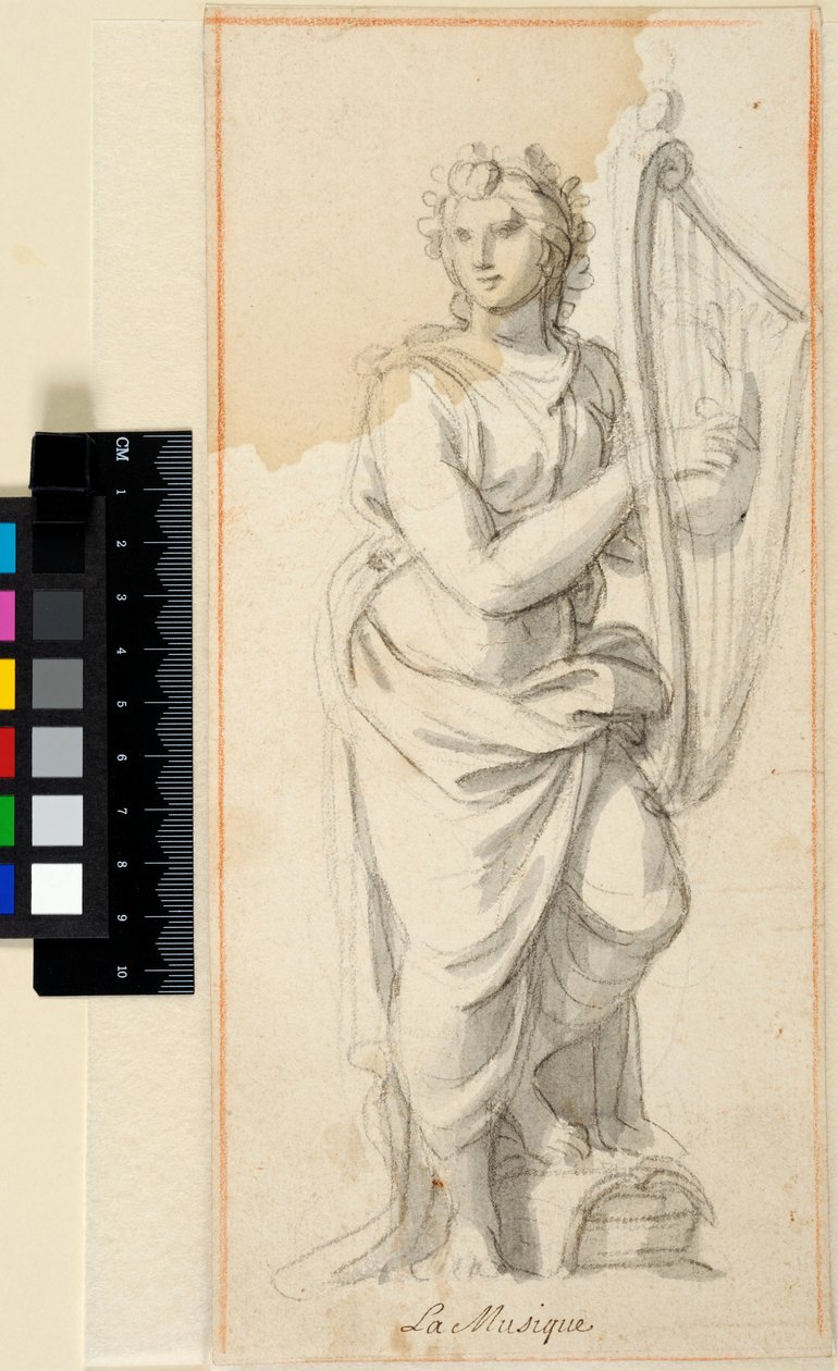 Musikk. Utkast til en statue av Charles Le Brun