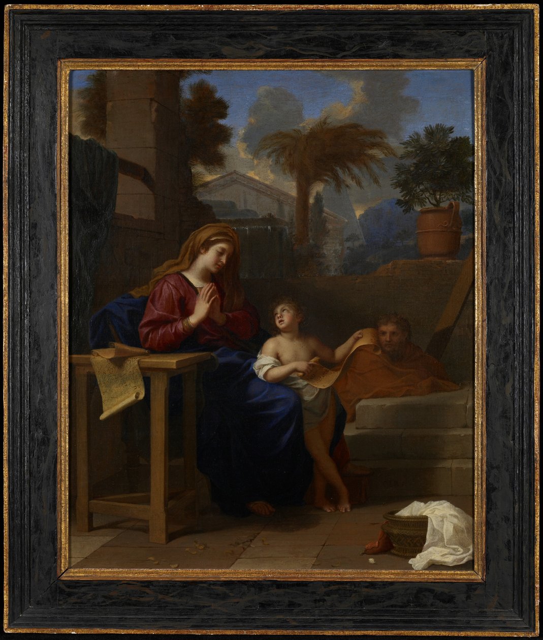 Den hellige familie i Egypt, ca. 1660 av Charles Le Brun