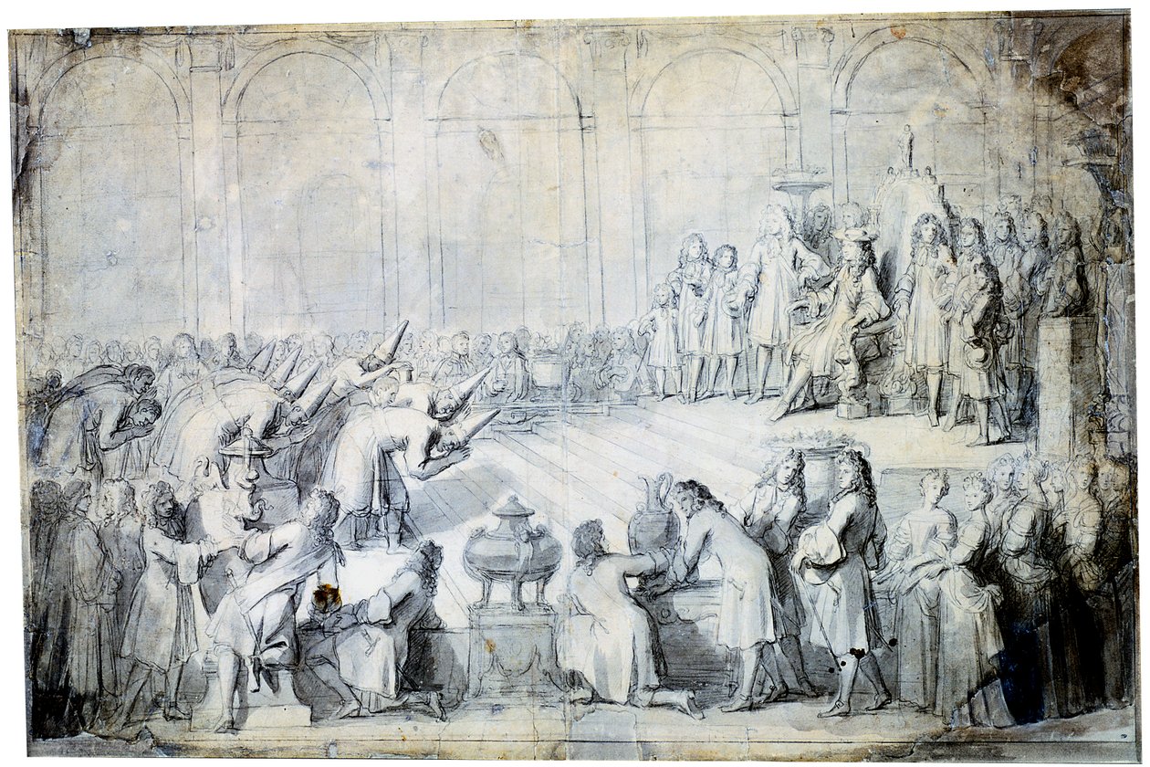 De siamesiske ambassadørene før kongen, 1686 av Charles Le Brun