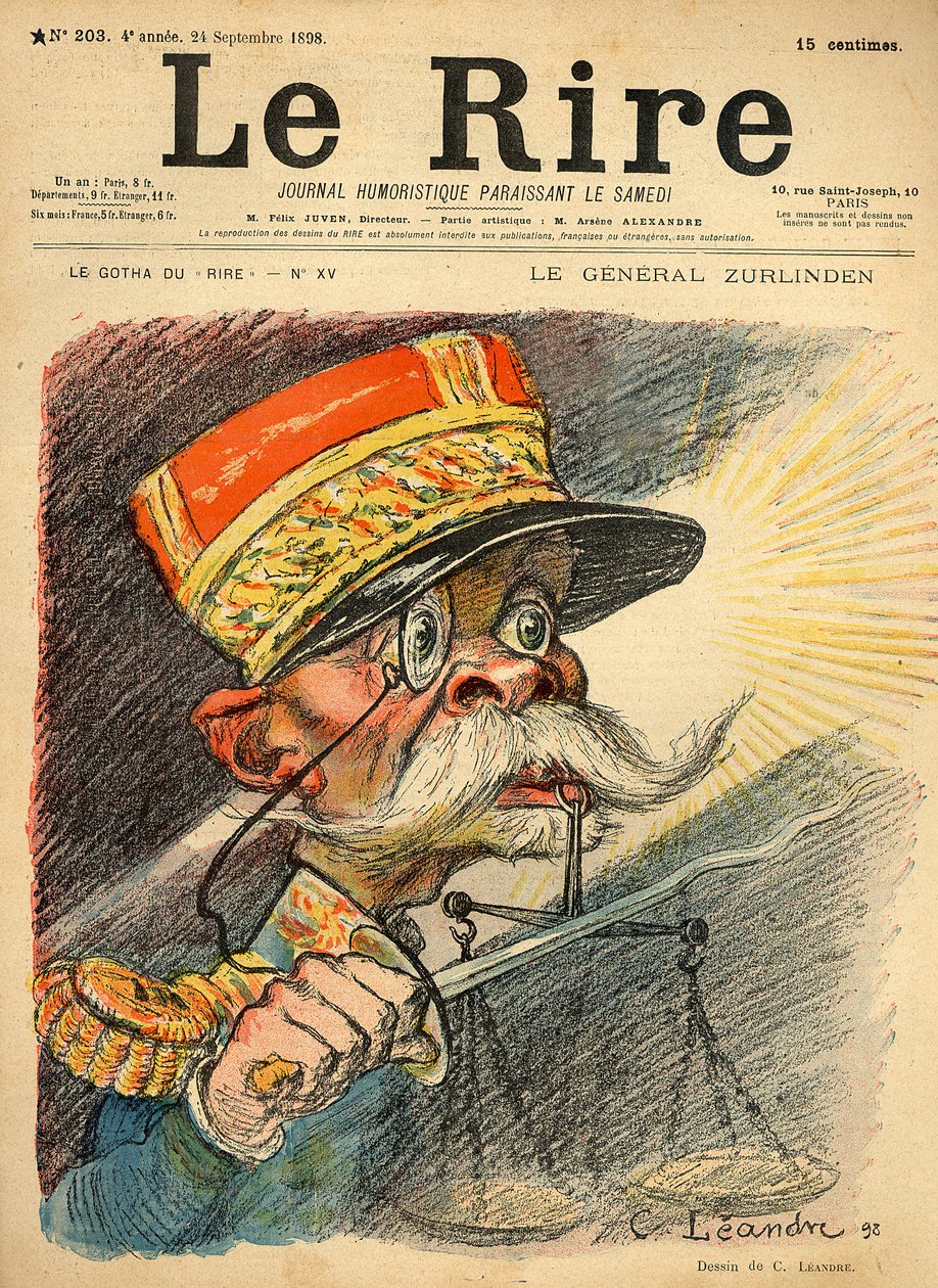 Karikatur av general Zurlinden, fra forsiden av 