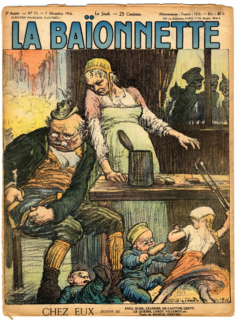 Cover av "" La Baionnette"", Satirical en Colors av Charles Leandre