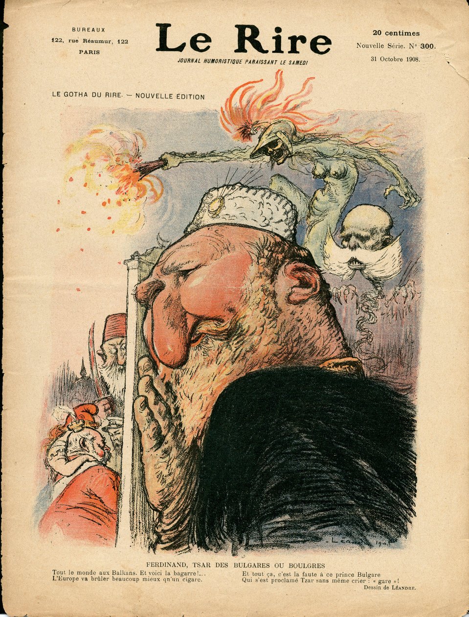 Cover av "" Latteren"", Satirical in Colors av Charles Leandre