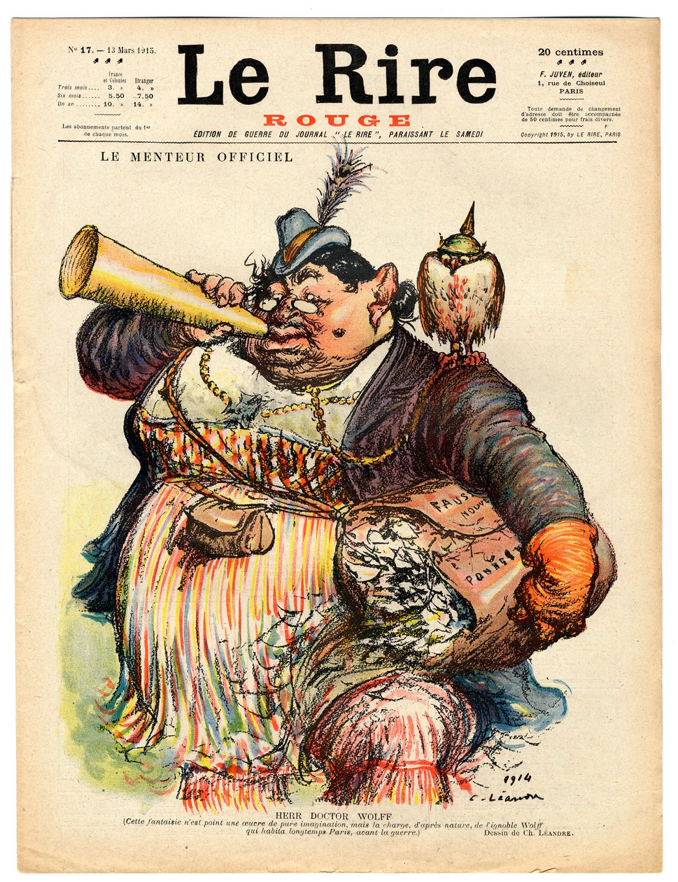 Cover av "" The Red Laughter", Satirical in Colors av Charles Leandre