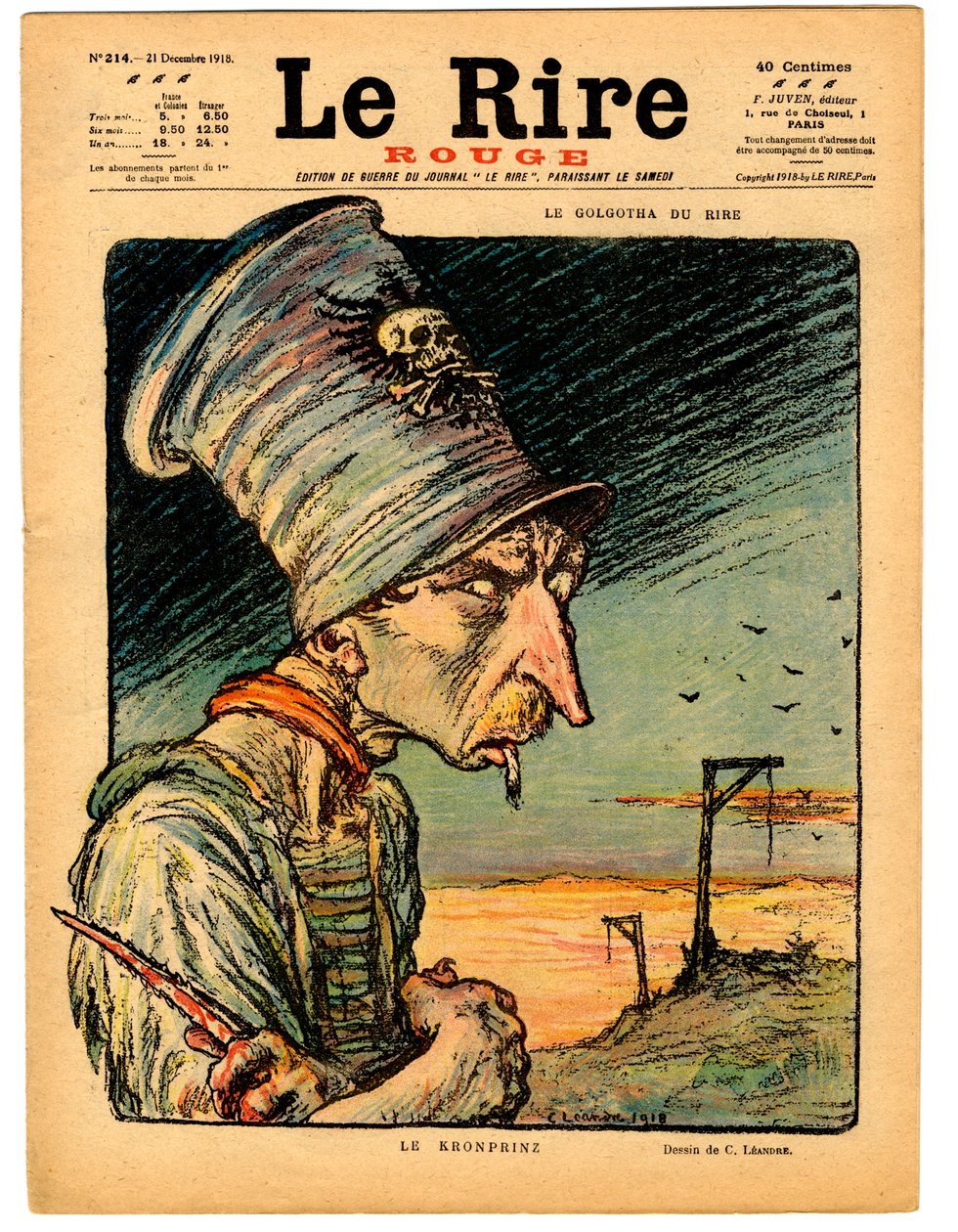 Cover av "" The Red Laughter"", Satirical in Colors av Charles Leandre