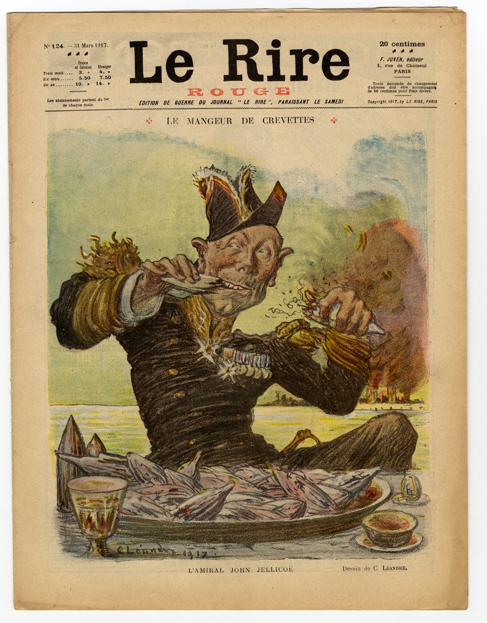 Forside av "" The Red Laughter"", Satirical in Colors av Charles Leandre