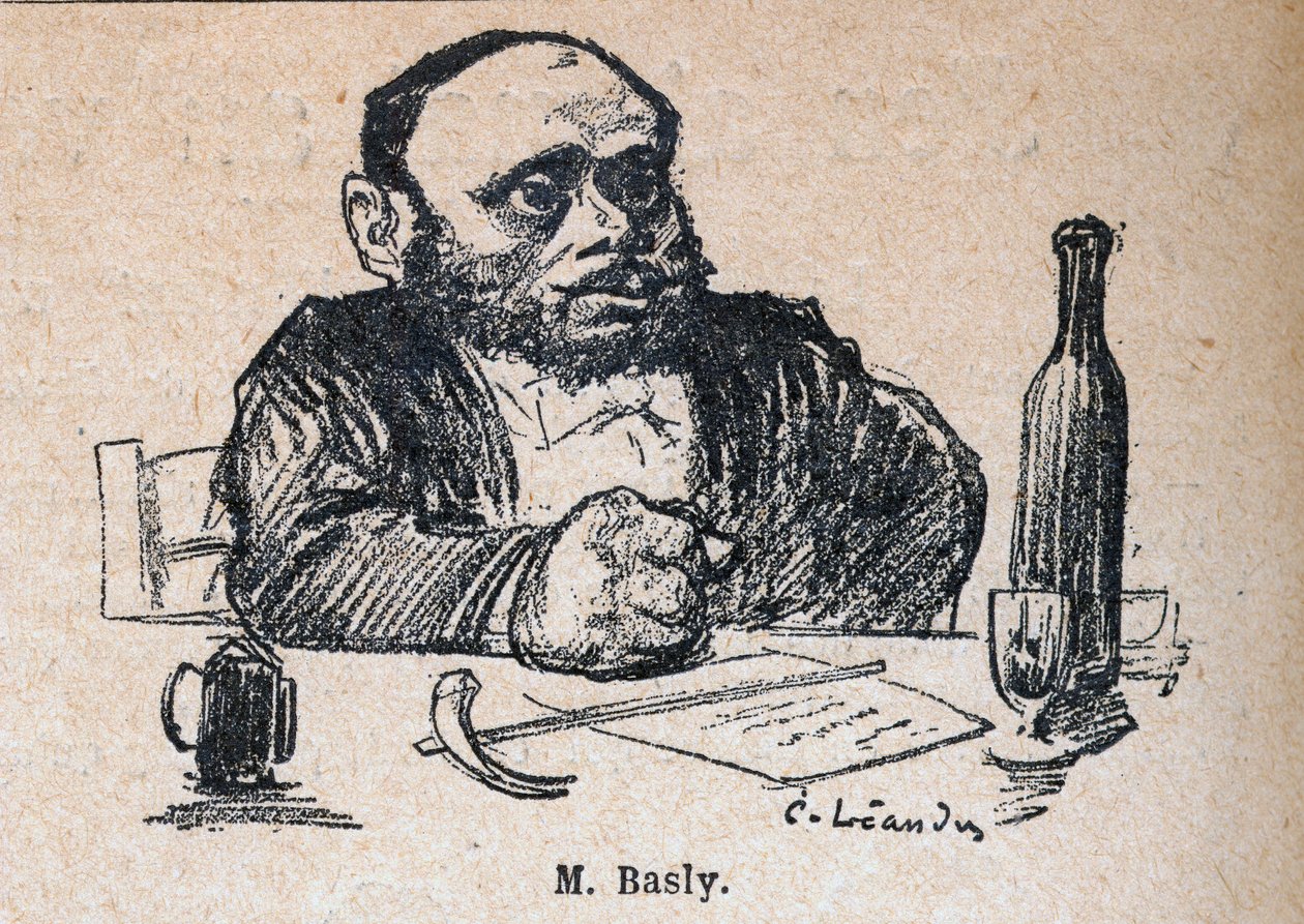 Emile Basly (1835-1928), depute of Paris - engraving in “Our Dear Souverains” by Paul Bosq - illustration by Charles Leandre (1862-1934) 1898 - av Charles Leandre