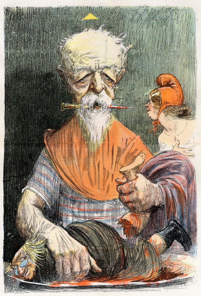 Eugene Henri Brisson (1835-1912), French lawyer, journalist and politician - Cartoon by Charles Leandre (1862-1934) in “” Le Rire””” 1902 av Charles Leandre