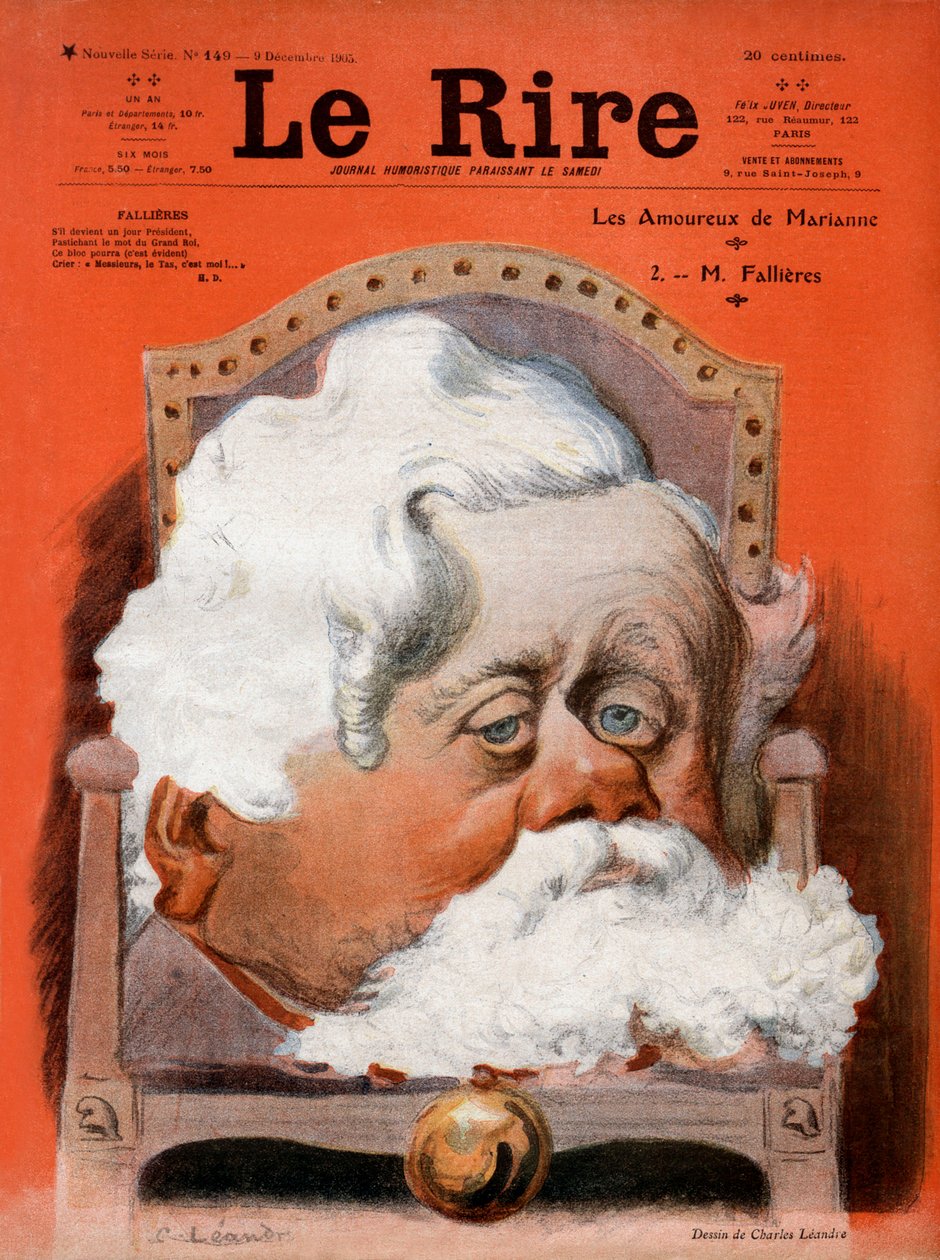 Forsiden av den franske satireavisen "Le Rire" 9. desember av Charles Leandre