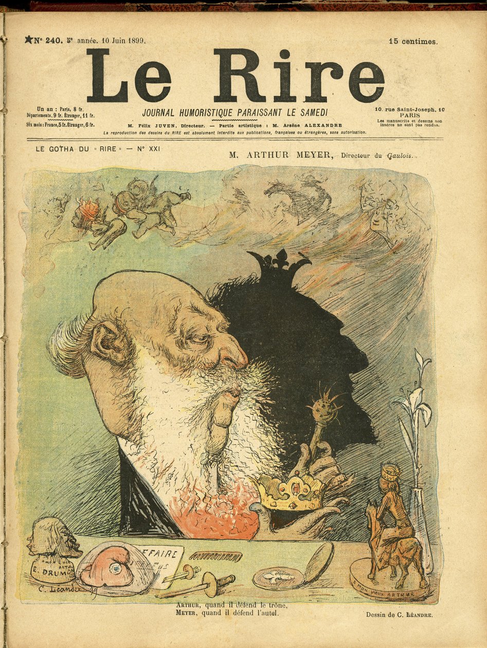 Illustrasjon av Charles Leandre (1862-1934) for Cover of Le Rire, nr. 240 av Charles Leandre