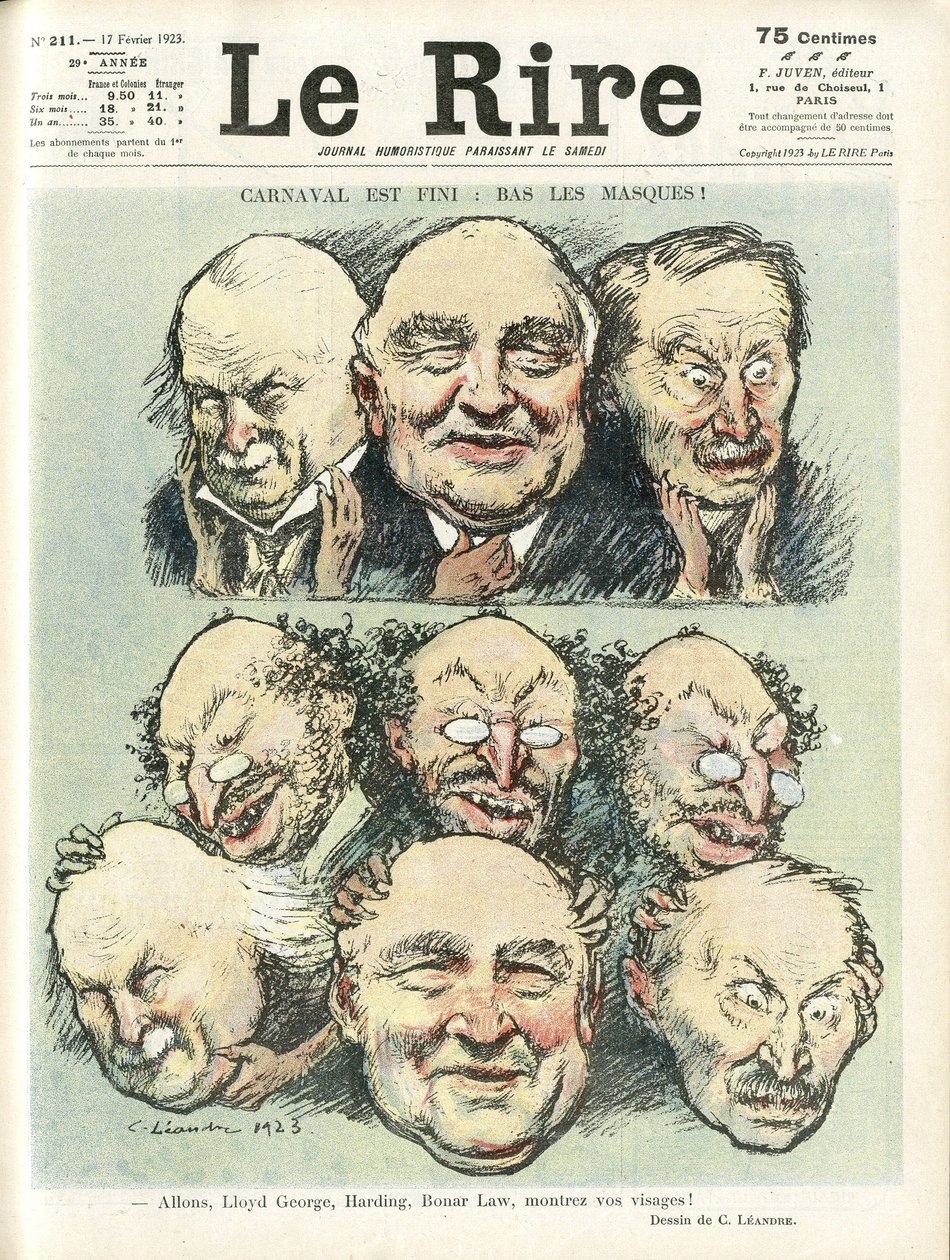 Illustrasjon av Charles Leandre (1862-1934) for omslaget til Le Rire av Charles Leandre