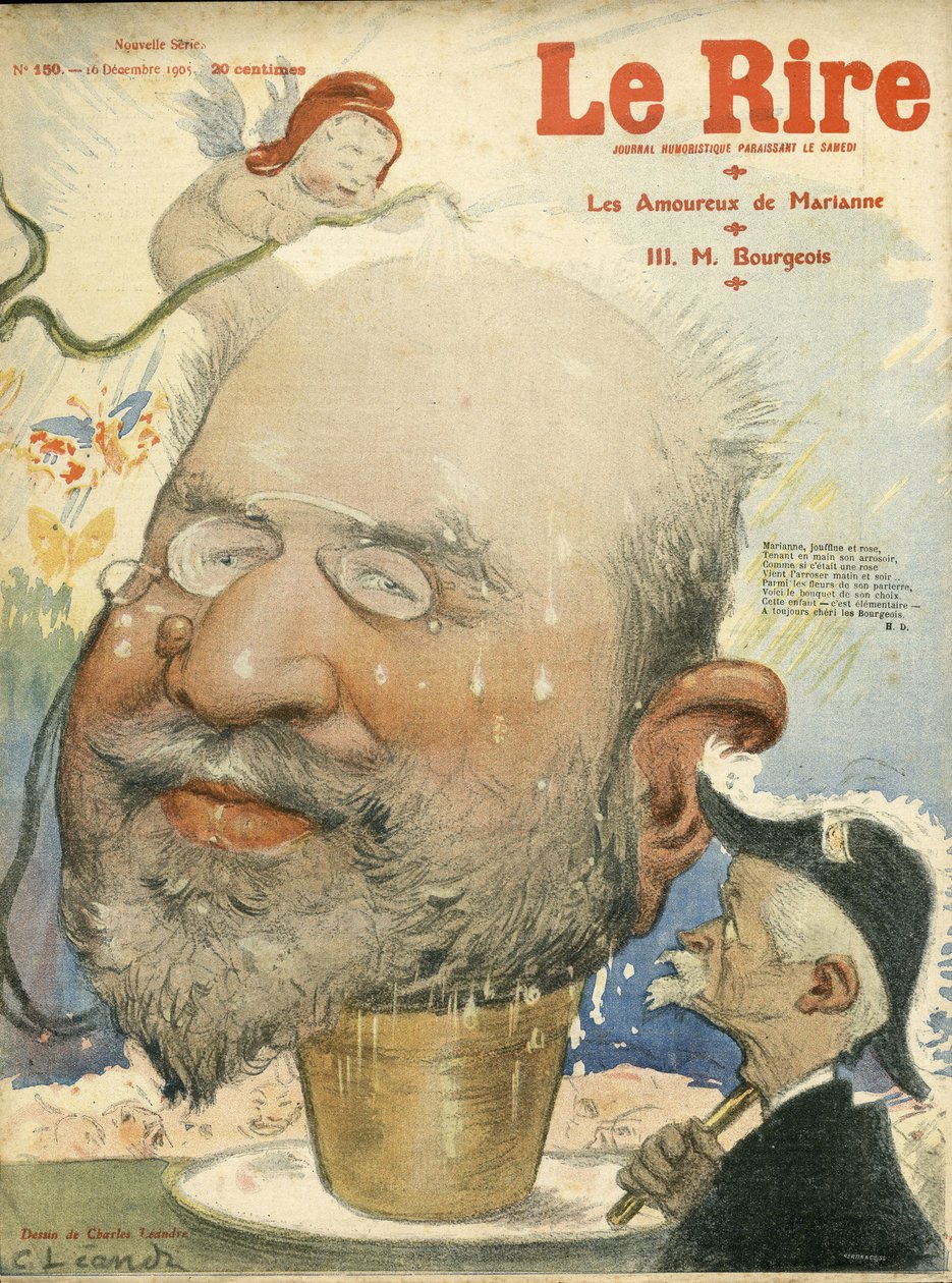 Illustrasjon av Charles Leandre (1862-1934) for omslaget til Le Rire av Charles Leandre