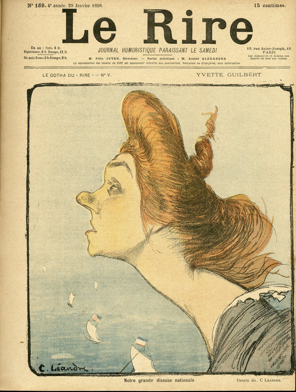 Illustrasjon av Charles Leandre (1862-1934) for omslaget til Le Rire av Charles Leandre