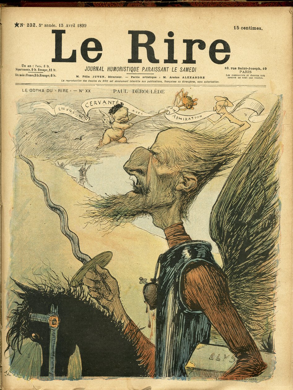 Illustrasjon av Charles Leandre (1862-1934) for omslaget til Le Rire av Charles Leandre