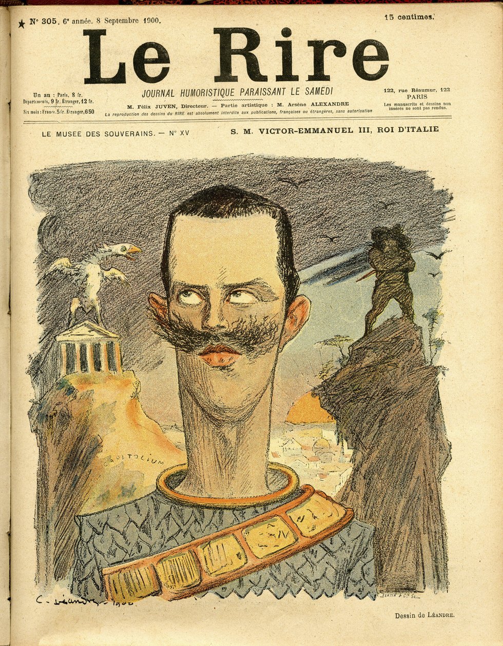 Illustrasjon av Charles Leandre (1862-1934) for omslaget til Le Rire av Charles Leandre