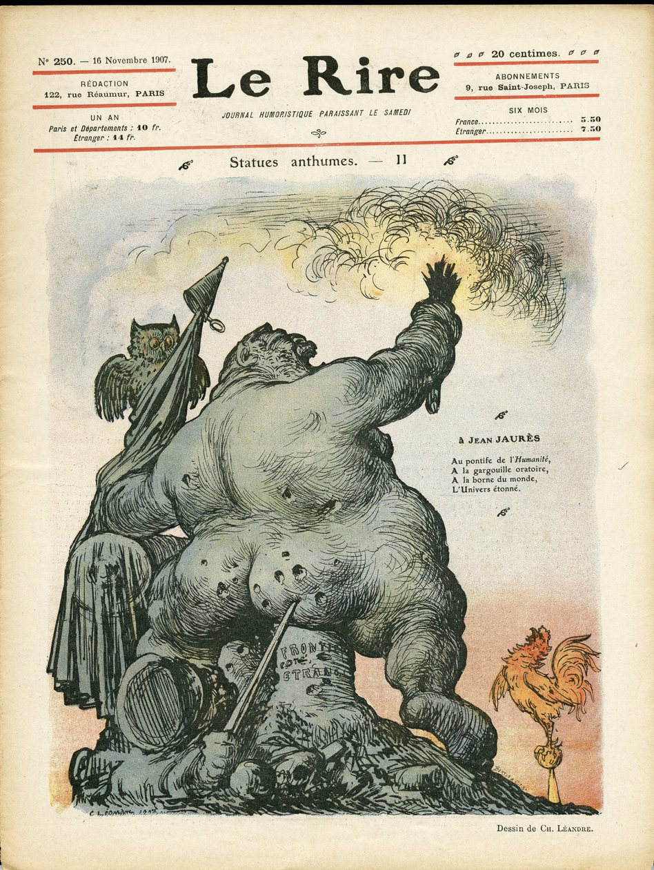 Illustrasjon av Charles Leandre (1862-1934) for omslaget til Le Rire av Charles Leandre
