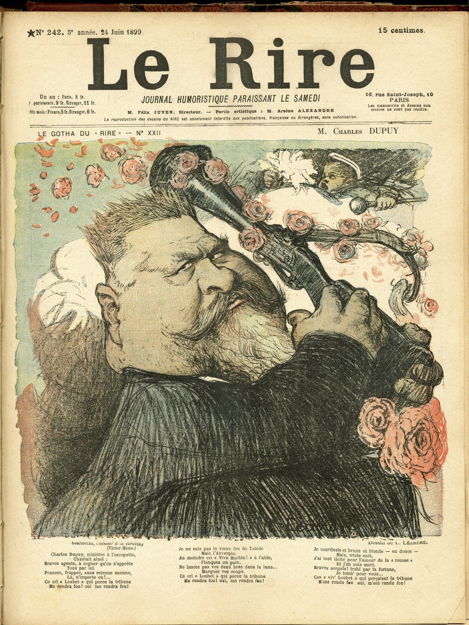 Illustrasjon av Charles Leandre (1862-1934) for omslaget til Le Rire av Charles Leandre