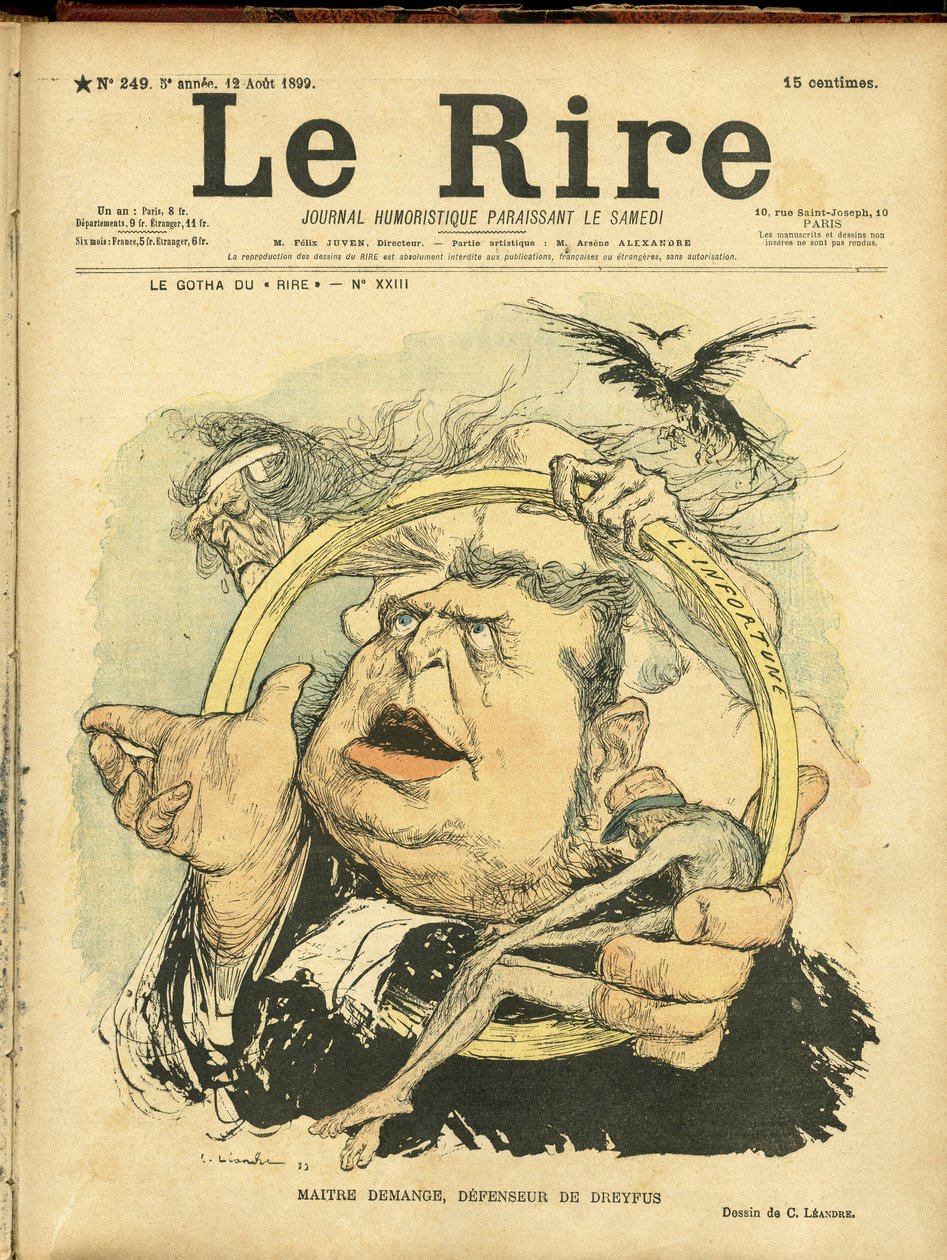 Illustrasjon av Charles Leandre (1862-1934) for omslaget til Le Rire av Charles Leandre