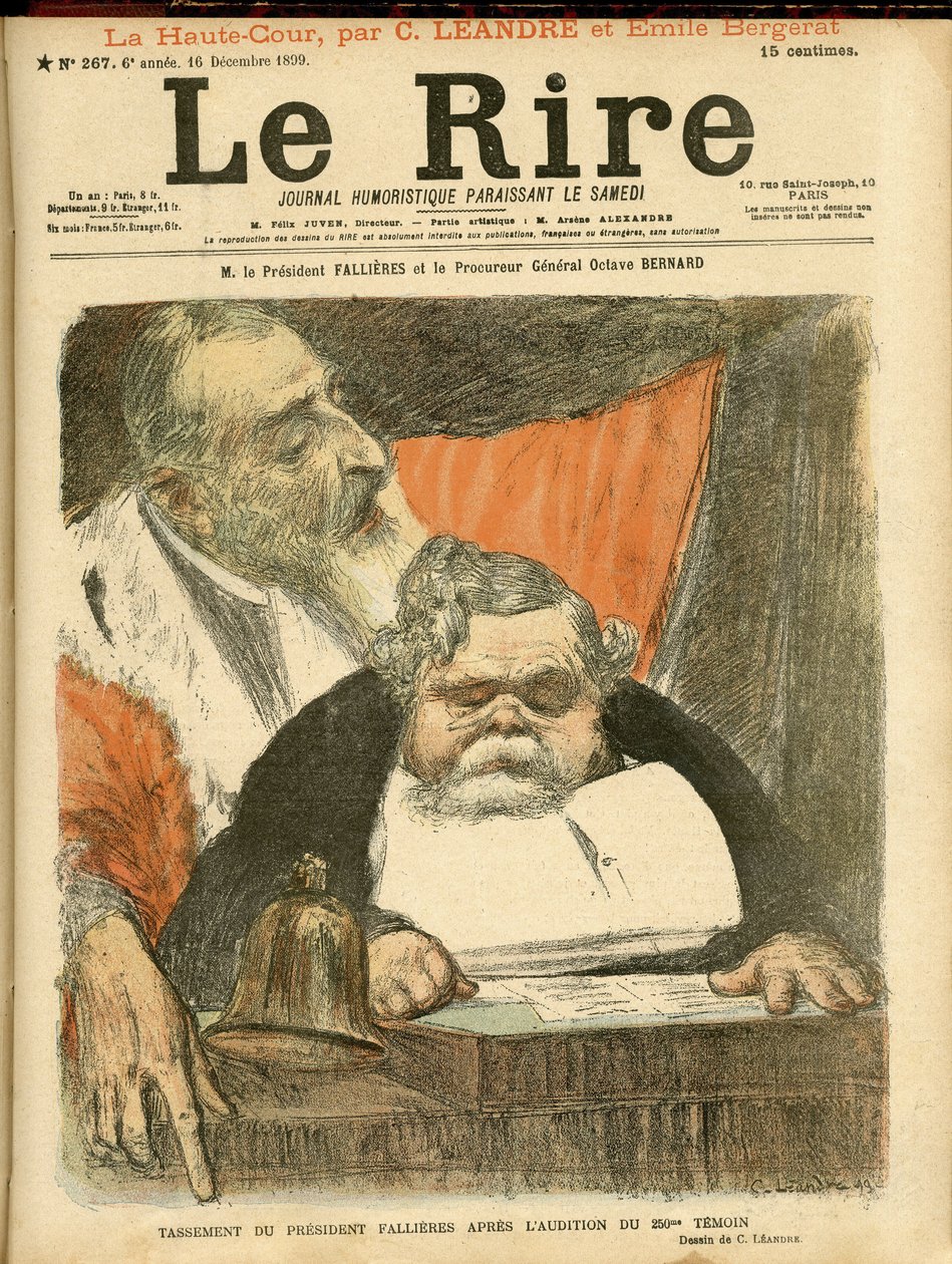 Illustrasjon av Charles Leandre (1862-1934) for omslaget til Le Rire av Charles Leandre