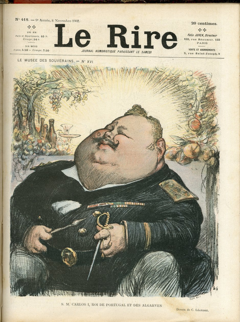 Illustrasjon av Charles Leandre (1862-1934) for omslaget til Le Rire, nr. 418 av Charles Leandre