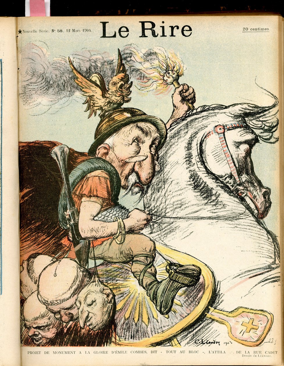Illustrasjon av Charles Leandre (1862-1934) for omslaget til Le Rire, nr. 58 av Charles Leandre