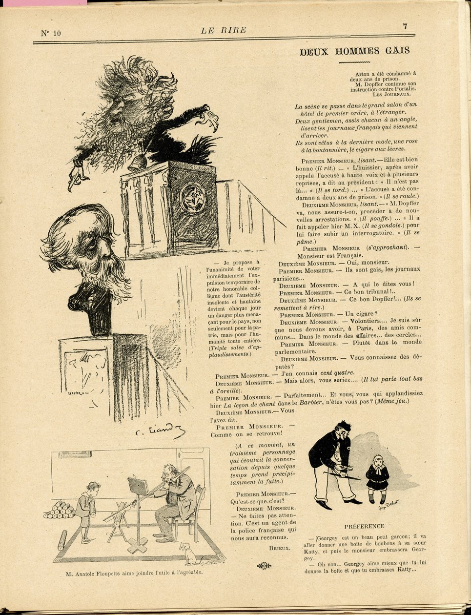 Illustrasjon av Charles Leandre (1862-1934) i Le Rire av Charles Leandre