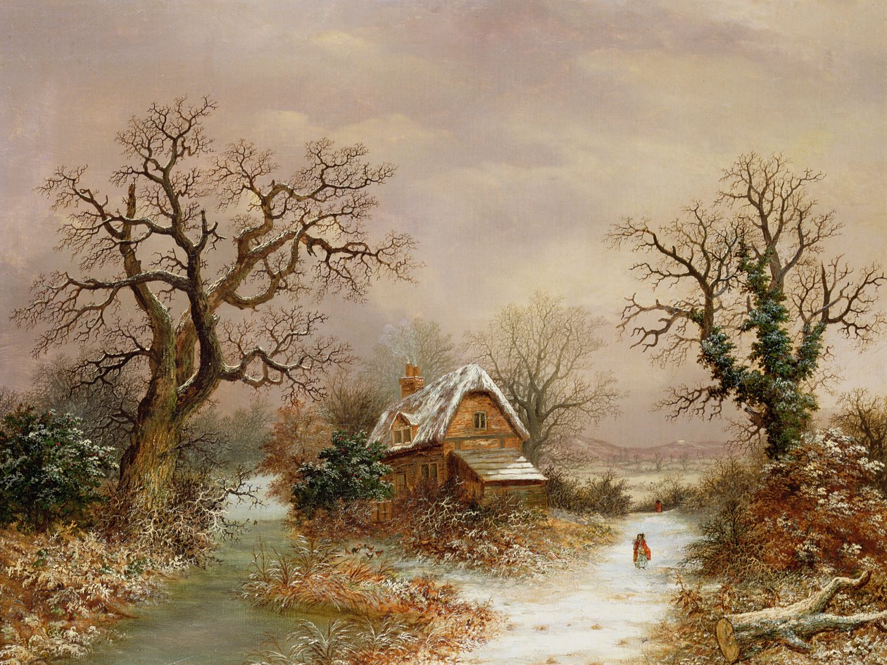 Rødhette i snøen, 1800-tallet av Charles Leaver