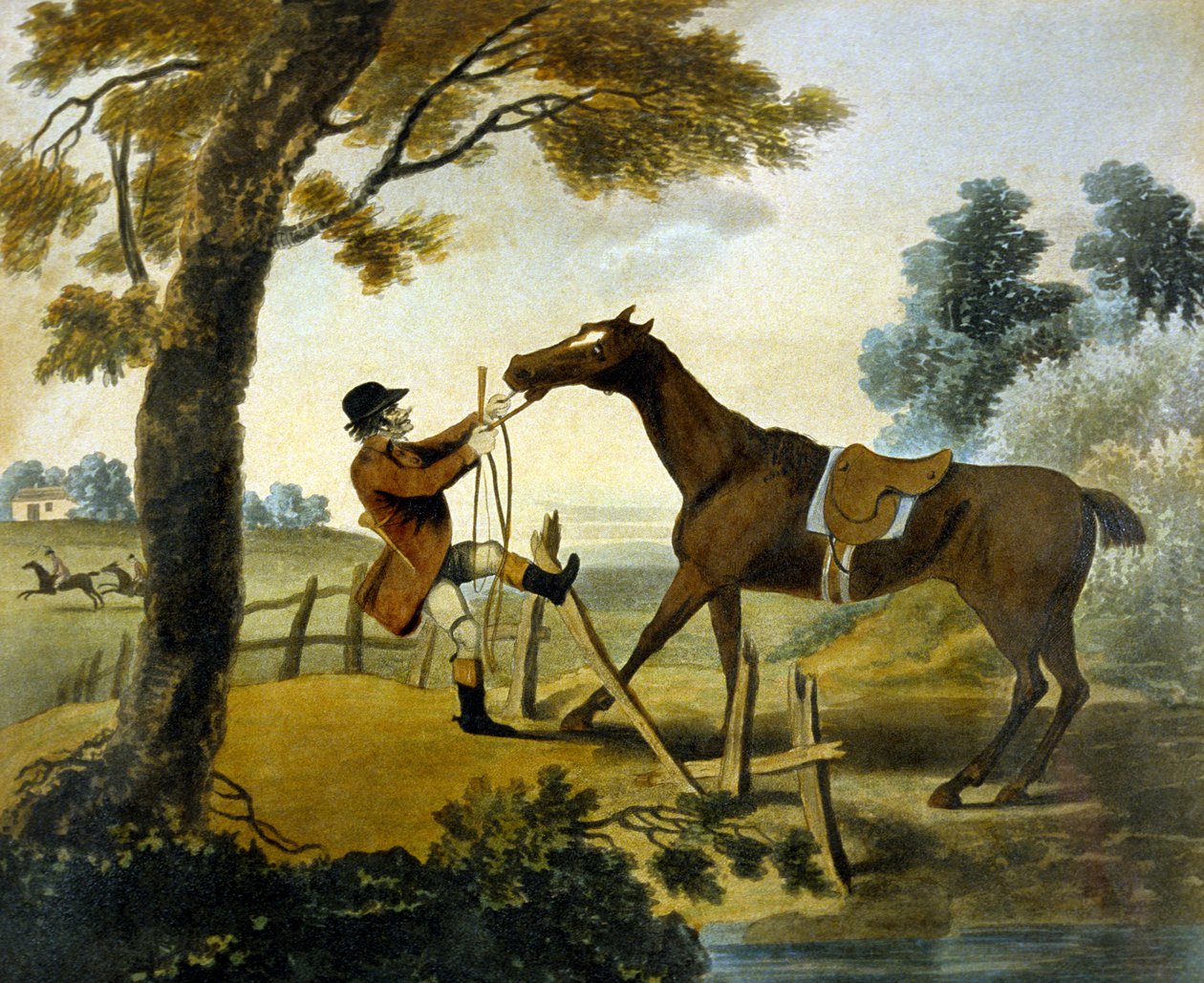 Proof of Bottom, fra The Pytchley Hunt, gravert av F. Jukes (1745-1812) av Charles Lorraine (after) Smith