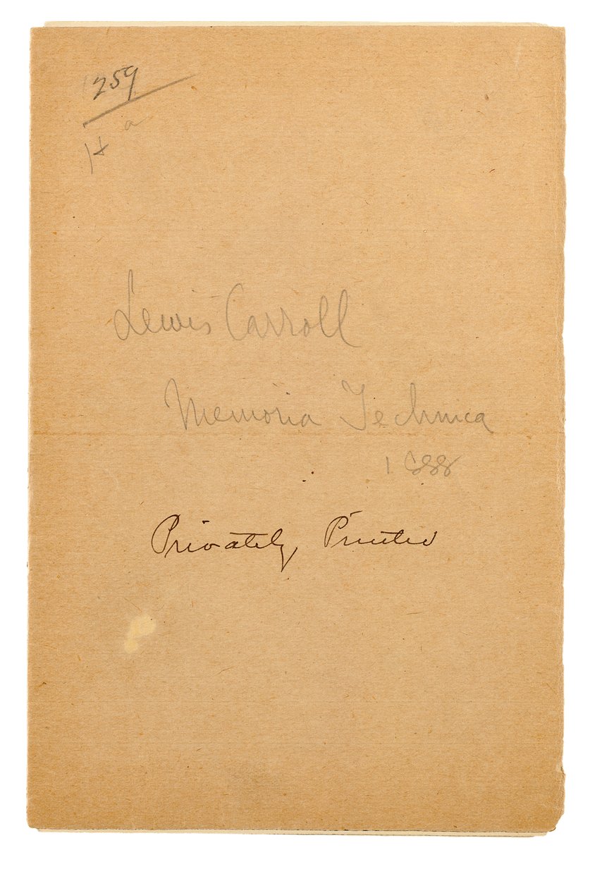 Tittelside til Memoria Technica, Oxford av Charles Lutwidge Dodgson