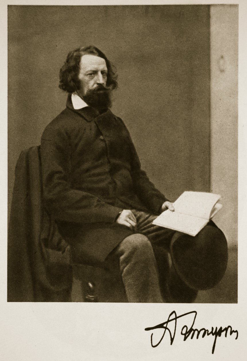 Alfred, Lord Tennyson, 28. september 1857 (sepia-bilde) av Charles Lutwidge Dodgson