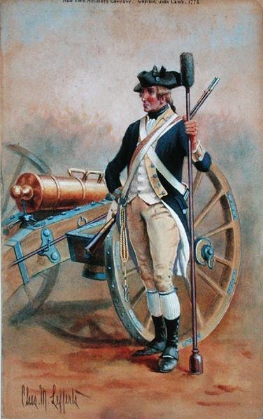 Gunner, New York Artillery (akvarell på papir) av Charles MacKubin Lefferts