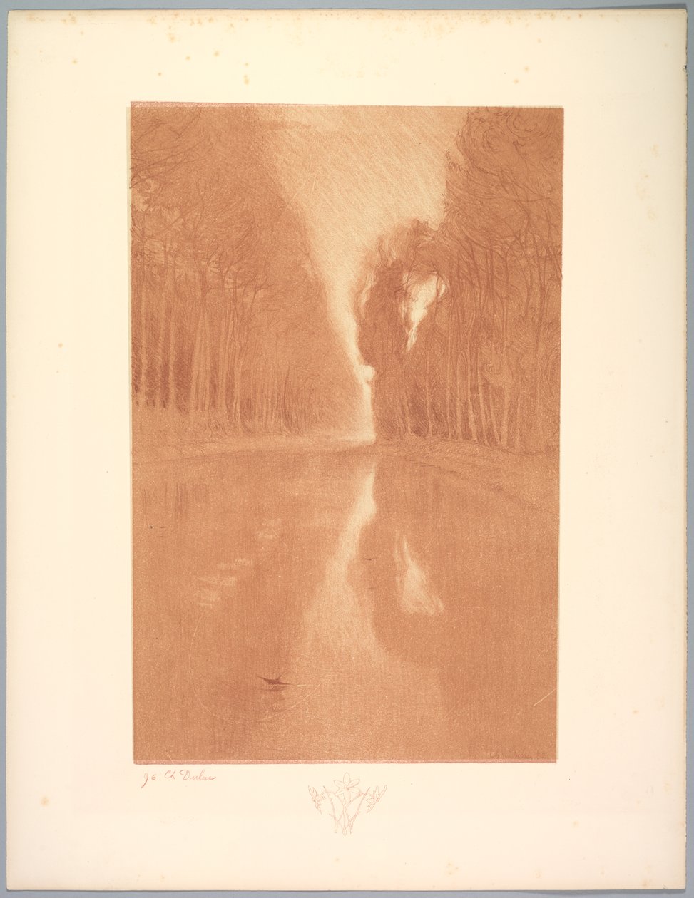 Suite av landskap: Landskap, Plate 2, Note, Starflowers av Charles Marie Dulac